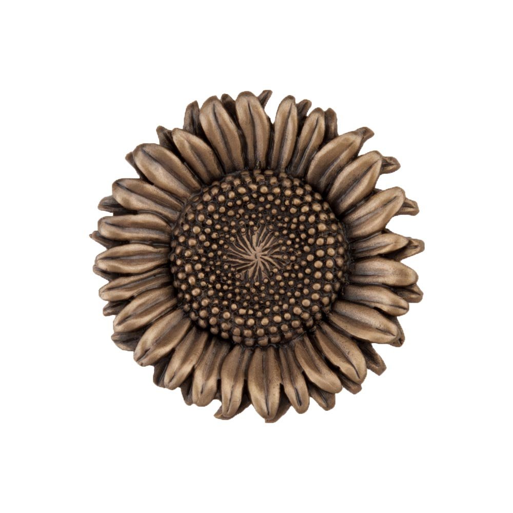 Acorn MFG 1 3/8" Sunflower Knob in Museum Gold