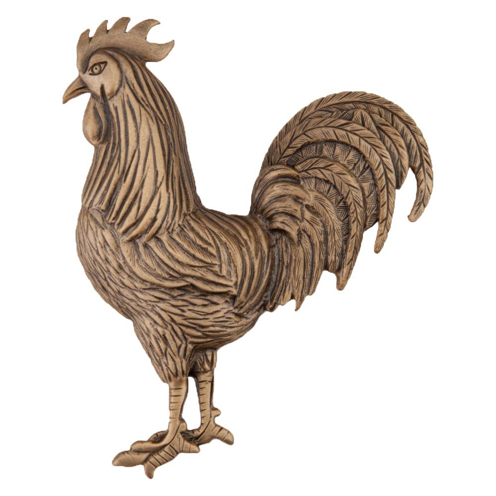 Acorn MFG 2 1/8" Rooster Knob in Museum Gold