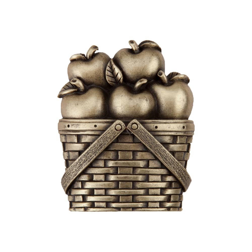 Acorn MFG 1 1/2" Apple Basket Knob in Antique Brass