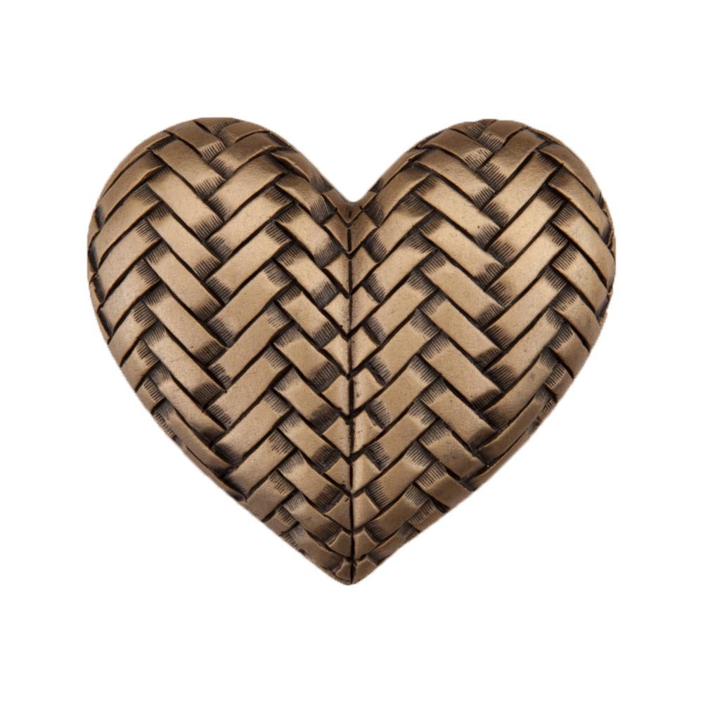 Acorn MFG 1 3/4" Woven Heart Knob in Museum Gold