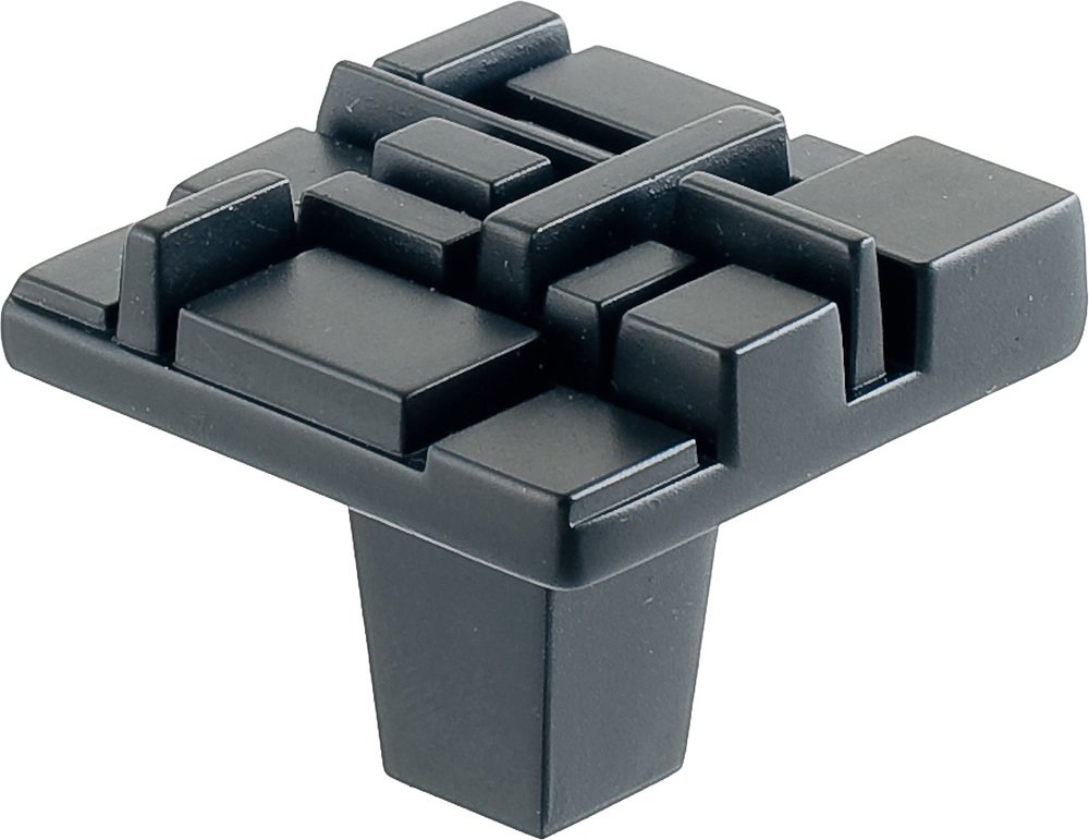 Du Verre Hardware 1 1/2" Square Knob in Black Matte