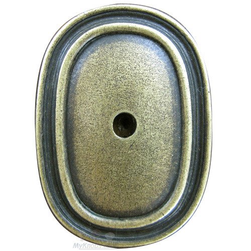 Edgar Berebi Oval Knob Backplate in Antique Brass