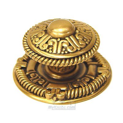 Edgar Berebi Knob with Matching Back Plate in Museum Gold