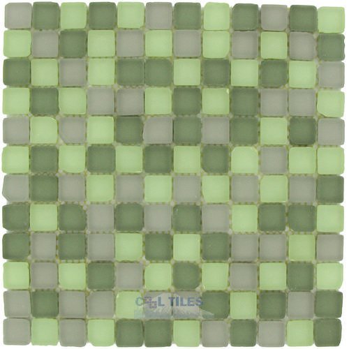 Elida Ceramica 12"x12" Glass Mosaic in Tumbled Mint
