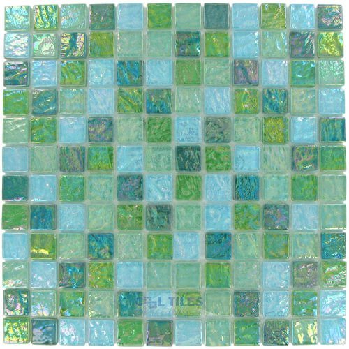 Elida Ceramica 12"x12" Glass Mosaic in Mint Oil