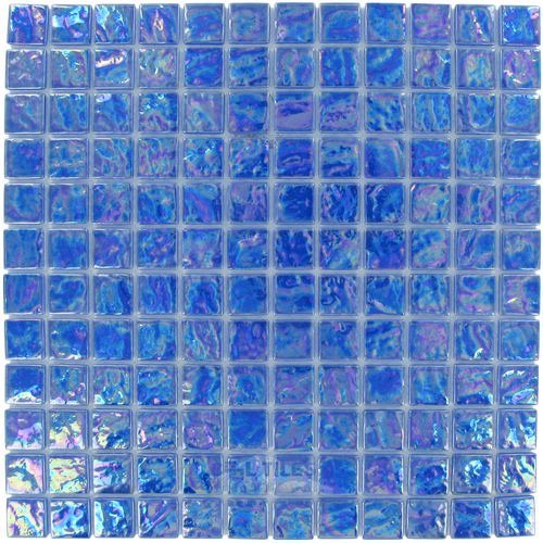 Elida Ceramica 12"x12" Glass Mosaic in Cobalt Oil