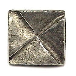 Emenee Notched Square Knob in Antique Bright Silver