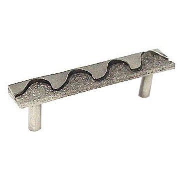 Emenee Wave Facing Right Pull in Antique Bright Silver