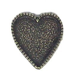 Emenee Heart Knob in Antique Matte Silver
