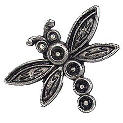 Emenee Dragonfly Knob in Antique Matte Silver