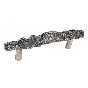 Emenee Hammered Pull in Antique Bright Silver