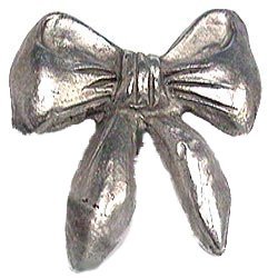 Emenee Bow Knob in Antique Matte Silver