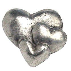 Emenee Heart Knob in Antique Matte Silver