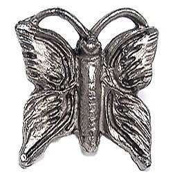 Emenee Butterfly Knob in Antique Matte Silver
