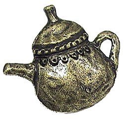 Emenee Tea Pot Shape Knob in Antique Bright Brass