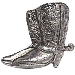 Emenee Cowboy Boots Knob in Antique Matte Silver