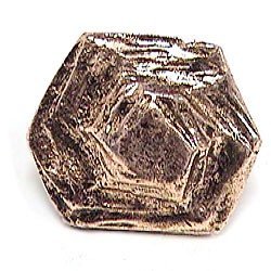 Emenee Hexagon Hammered Knob in Antique Matte Copper