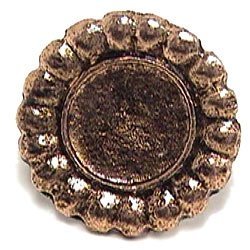 Emenee Round Geometric Knob in Antique Matte Silver