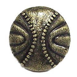 Emenee Curved Design Round Knob in Antique Matte Brass