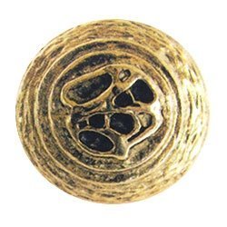 Emenee Center Design Knob in Antique Matte Brass