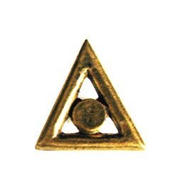 Emenee Small Triangle Knob in Antique Matte Brass