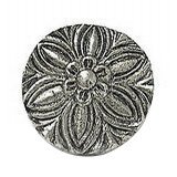 Emenee Decorative Flower Knob in Antique Bright Silver