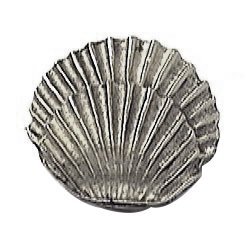 Emenee Round Seashell Knob in Antique Matte Silver