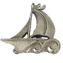 Emenee Sailboat Knob in Antique Matte Silver