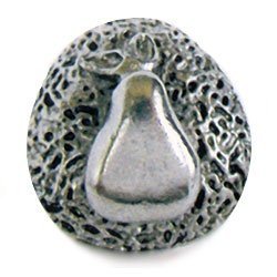 Emenee Pear on Stucco Knob in Antique Bright Silver