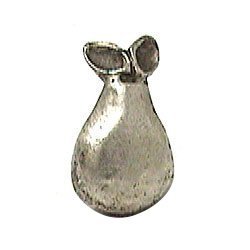Emenee Small Pear Knob in Antique Matte Silver