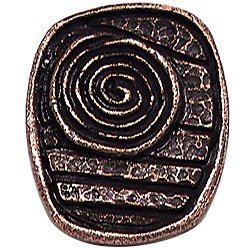 Emenee Swirl Design Knob in Antique Matte Copper