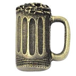 Emenee Beer Mug Knob in Aged Brass