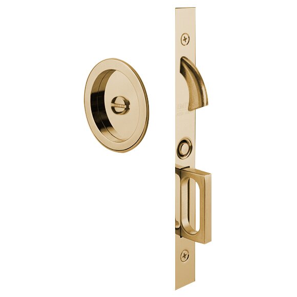 Emtek Privacy Round Pocket Door Mortise Lock In Satin Brass