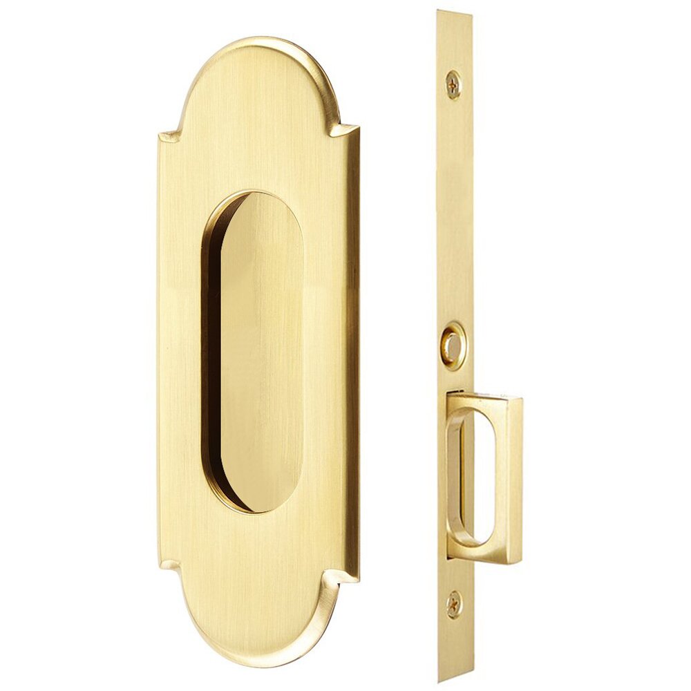 Emtek Mortise #8 Passage Pocket Door Hardware in French Antique Brass