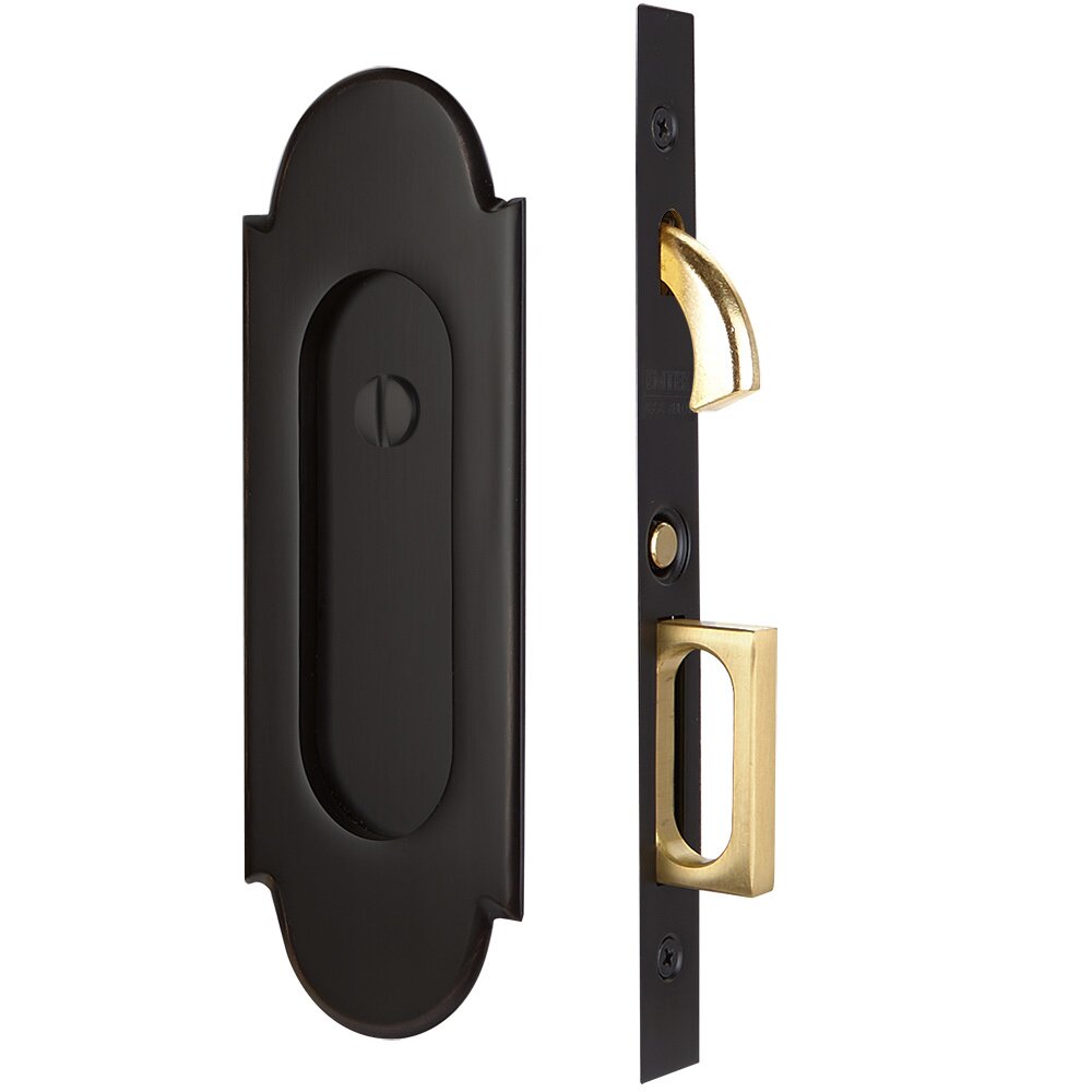 Emtek #8 Privacy Pocket Door Mortise Lock in Oil Rubbed Bronze