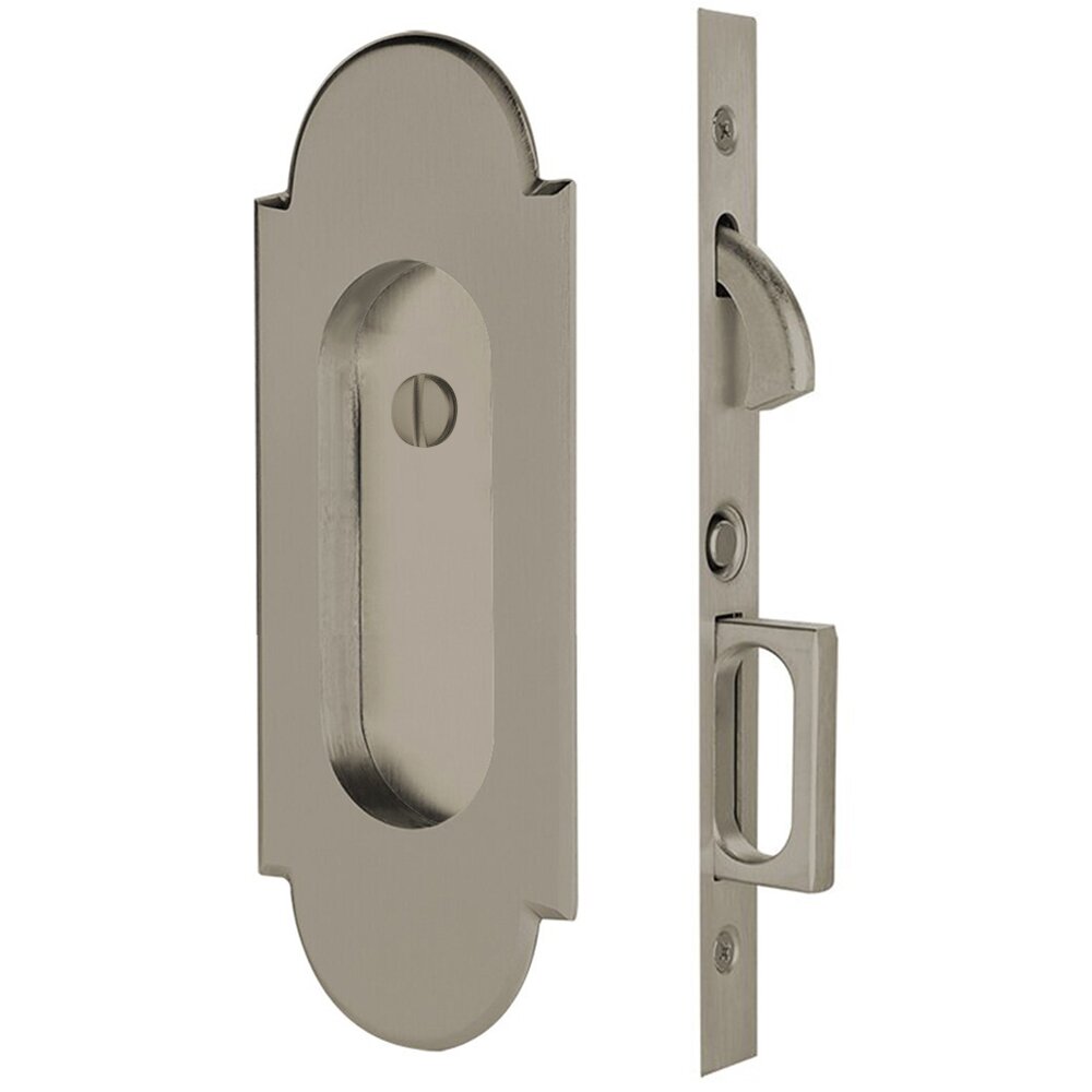 Emtek #8 Privacy Pocket Door Mortise Lock in Pewter