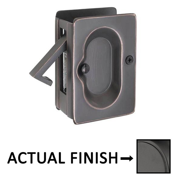 Emtek Passage Pocket Door Lock in Flat Black