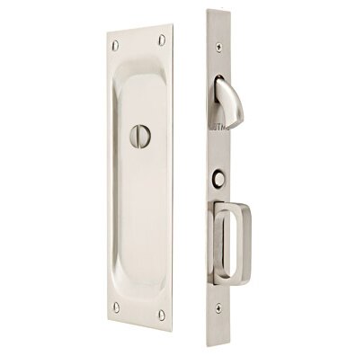 Emtek Privacy Pocket Door Mortise Lock in Satin Nickel