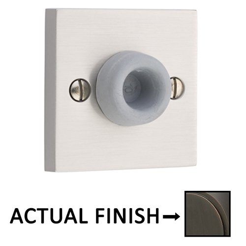 Emtek Wall Bumper with Square Rosette in Oil Rubbed Bronze
