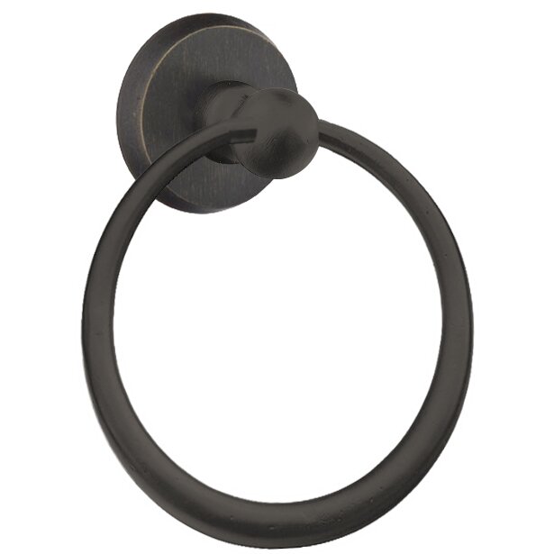 Emtek Round Towel Ring in Medium Bronze