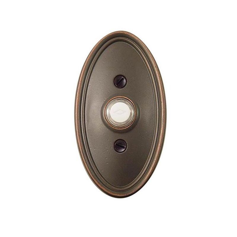 Emtek Illuminated Oval Door Bell in Oil Rubbed Bronze