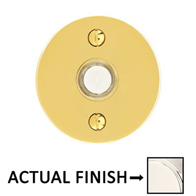 Emtek Illuminated Disk Door Bell in Lifetime Polished Nickel