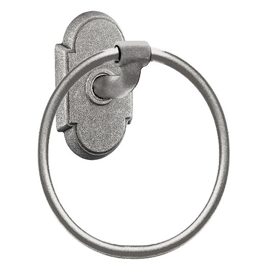 Emtek #1 Arched Towel Ring in Satin Steel