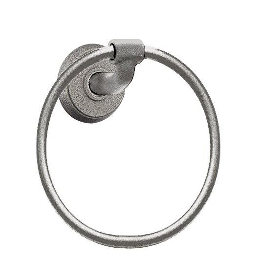 Emtek #2 Round Towel Ring in Satin Steel