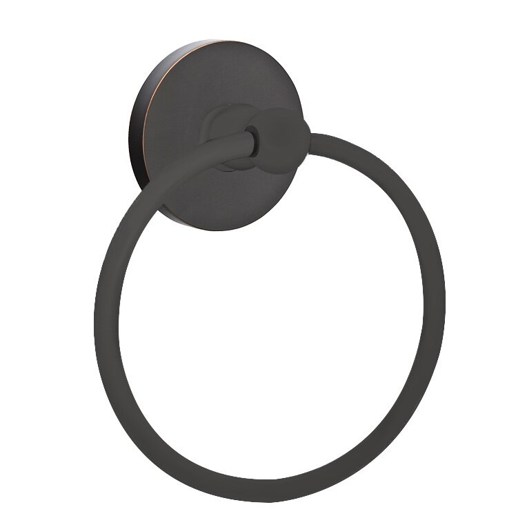 Emtek Small Disk Towel Ring in Oil Rubbed Bronze