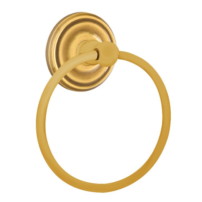 Emtek Small Regular Towel Ring in French Antique Brass
