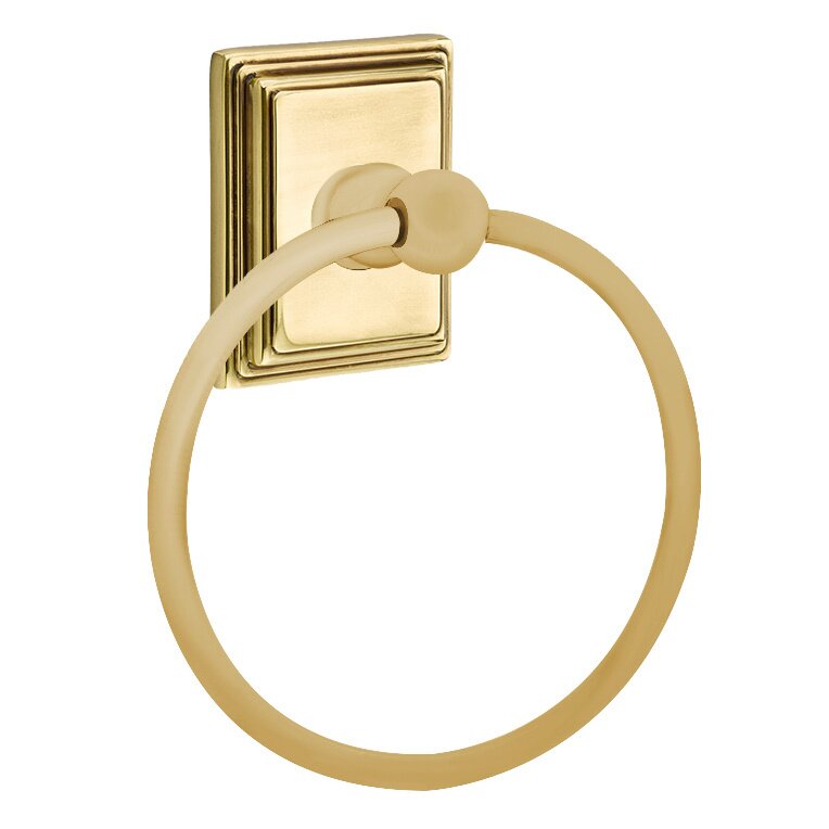 Emtek Wilshire Towel Ring in French Antique Brass
