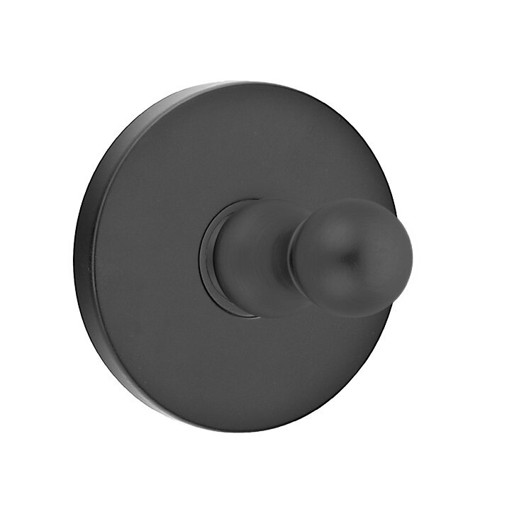 Emtek Small Disk Single Hook in Flat Black