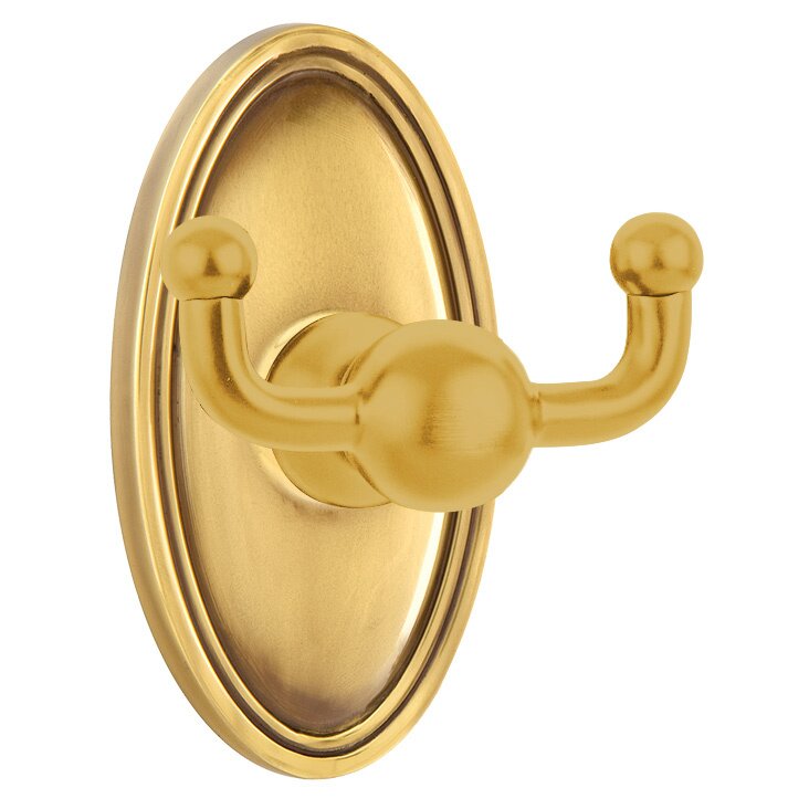 Emtek Oval Double Hook in French Antique Brass