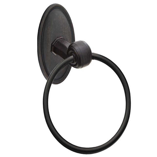 Emtek #14 Oval Towel Ring in Medium Bronze